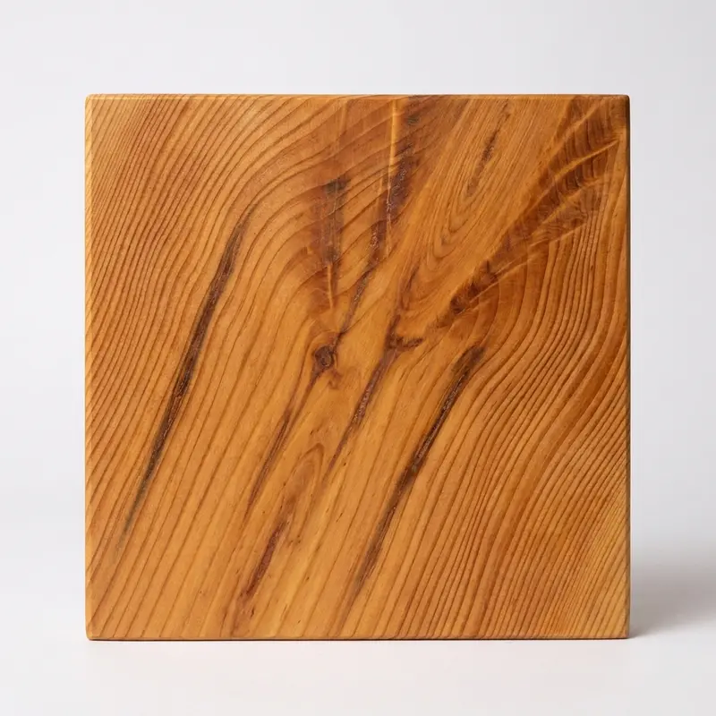 Amber larch timber grain with growth rings for coastal windows