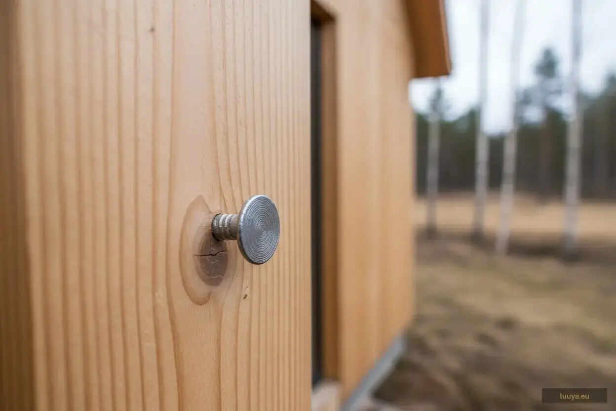 Aluminium nail head flush in panel