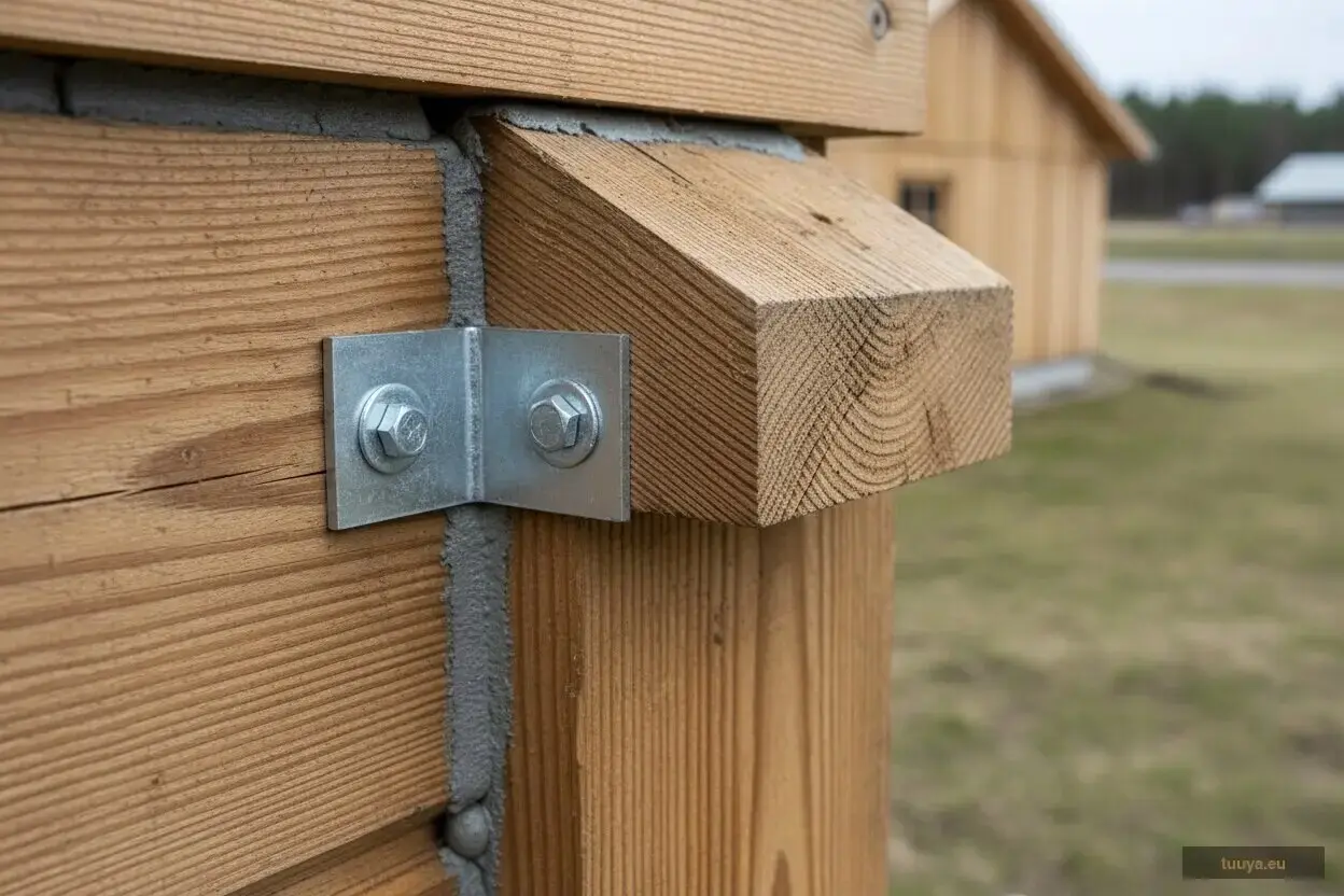 Rafter foot on the wall head