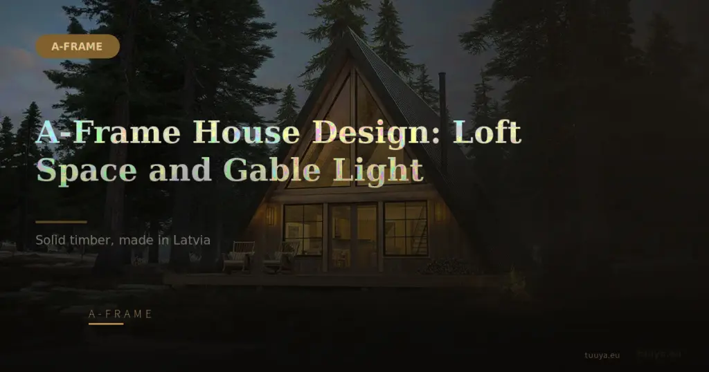A-frame house design: a timber A-frame with a full-height glazed gable